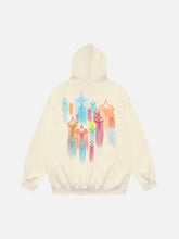 Kapuzenpullover mit Graffiti-Sternen-Print